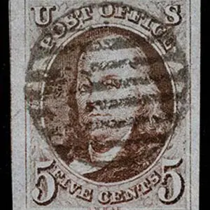 Lot 010 - UNITED STATES: 1847 5c brown - Image 1