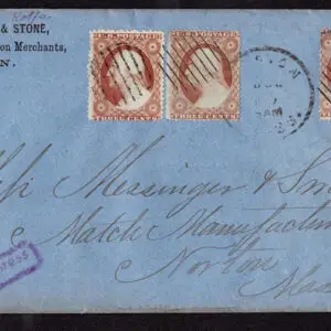 Lot 101 - UNITED STATES: 1851-57, 3c perf. & imperf. Fakes and Fantasies; A selection of 11 covers; 1 front and 39 stamps - Image 3