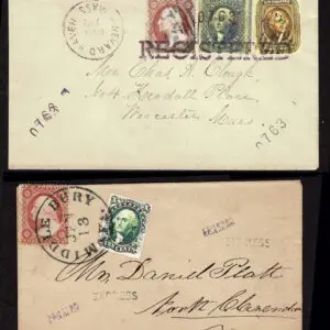 Lot 101 - UNITED STATES: 1851-57, 3c perf. & imperf. Fakes and Fantasies; A selection of 11 covers; 1 front and 39 stamps - Image 13