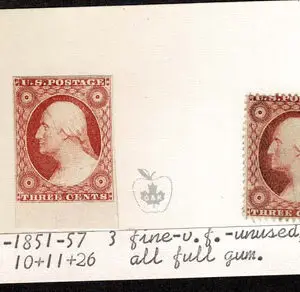 Lot 101 - UNITED STATES: 1851-57, 3c perf. & imperf. Fakes and Fantasies; A selection of 11 covers; 1 front and 39 stamps - Image 14