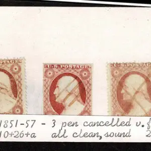 Lot 101 - UNITED STATES: 1851-57, 3c perf. & imperf. Fakes and Fantasies; A selection of 11 covers; 1 front and 39 stamps - Image 15