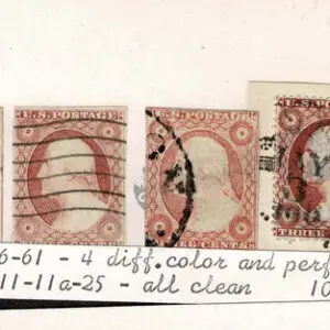 Lot 101 - UNITED STATES: 1851-57, 3c perf. & imperf. Fakes and Fantasies; A selection of 11 covers; 1 front and 39 stamps - Image 24