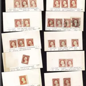 Lot 101 - UNITED STATES: 1851-57, 3c perf. & imperf. Fakes and Fantasies; A selection of 11 covers; 1 front and 39 stamps - Image 31