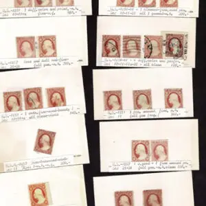 Lot 101 - UNITED STATES: 1851-57, 3c perf. & imperf. Fakes and Fantasies; A selection of 11 covers; 1 front and 39 stamps - Image 32