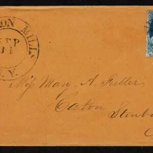 Lot 103 - UNITED STATES:  1857 - 67 1 c blue, Plate 2, a fine copy just tied by grid cancel on fresh - Image 1