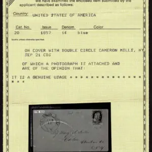 Lot 103 - UNITED STATES:  1857 - 67 1 c blue, Plate 2, a fine copy just tied by grid cancel on fresh - Image 4