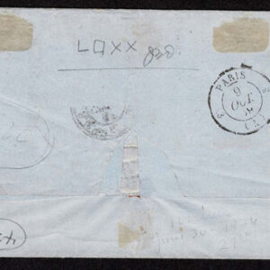 Lot 105 - UNITED STATES: Used to France: 1858 5c red brown Vertical STRIP OF THREE - Image 3