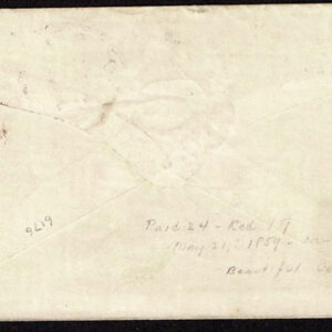 Lot 107 - UNITED STATES: Used to England;   1857  12c black Plate 1, HORIZONTAL PAIR - Image 2