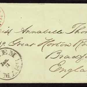 Lot 114 - UNITED STATES Used to England: 1861- 62 24c red lilac , lovely centered copy - Image 1