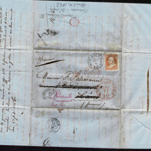 Lot 115 - UNITED STATES Used to France: 1861 to 62 30c orange - Image 3