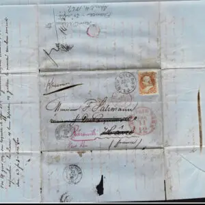 Lot 115 - UNITED STATES Used to France: 1861 to 62 30c orange - Image 6