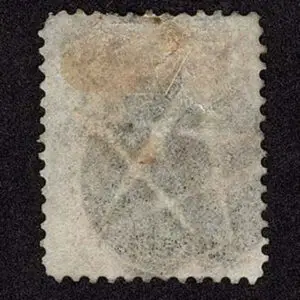 Lot 147 - UNITED STATES: 1861 30c orange, used with crisp black negative New Haven CT "Star of David" cancellation - Image 2