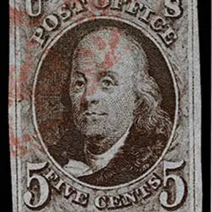 Lot 015 - UNITED STATES: 1847 5c darker brown - Image 1