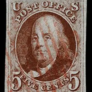 Lot 016 - UNITED STATES: 1847 5c orange brown - Image 1