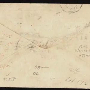 Lot 160 - UNITED STATES: 1863, Used to France,5c brown STRIP OF THREE with most interesting error at left - Image 2