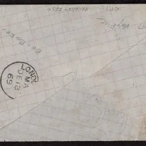 Lot 162 - UNITED STATES Used to England: 1869 12c green,  lovely well centered copy tied on neat quadrille envelope - Image 2