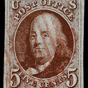 Lot 017 - UNITED STATES: 1847 5c brown orange - Image 1