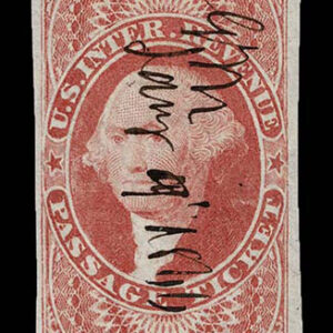 Lot 179 - UNITED STATES: Passage Ticket: 1862 - 71, $1.00 red - Image 1