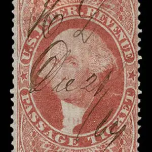 Lot 180 - UNITED STATES: Passage Ticket: 1862 - 71, $1.00 red - Image 1