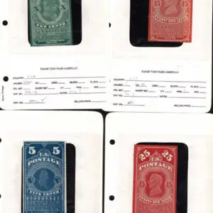 Lot 182 - UNITED STATES: Revenues; Newspaper and Periodicals; Group of 5 stamps 1865 - Image 1