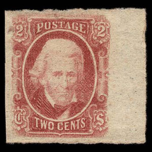 Lot 185 - UNITED STATES: Confederate States; 1863 2c pale red - Image 1