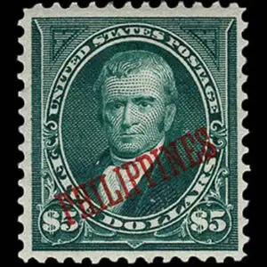 Lot 187 - UNITED STATES: Philippines; 1899 $5.00 dark green - Image 1