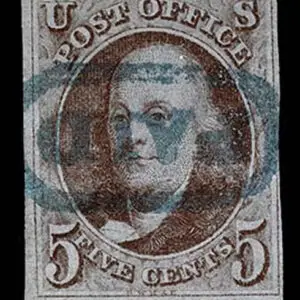 Lot 019 - UNITED STATES; 1847 5c brown - Image 1