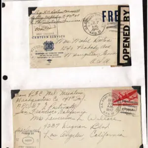Lot 197 - UNITED STATES - British Solomon Islands:  United States Military mail covers, majority 6c stationery, but many franked. 154 in total - Image 14