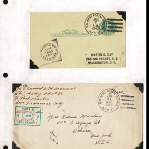 Lot 197 - UNITED STATES - British Solomon Islands:  United States Military mail covers, majority 6c stationery, but many franked. 154 in total - Image 15