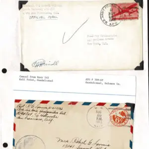 Lot 197 - UNITED STATES - British Solomon Islands:  United States Military mail covers, majority 6c stationery, but many franked. 154 in total - Image 29