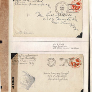 Lot 197 - UNITED STATES - British Solomon Islands:  United States Military mail covers, majority 6c stationery, but many franked. 154 in total - Image 35