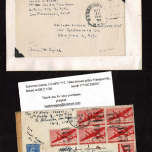 Lot 197 - UNITED STATES - British Solomon Islands:  United States Military mail covers, majority 6c stationery, but many franked. 154 in total - Image 57
