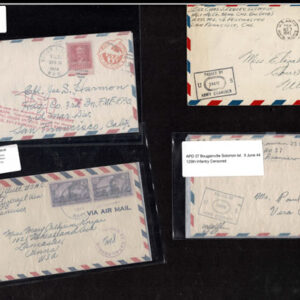 Lot 197 - UNITED STATES - British Solomon Islands:  United States Military mail covers, majority 6c stationery, but many franked. 154 in total - Image 80