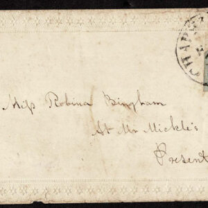 Lot 205 - UNITED STATES:  Hand-drawn valentine with 1851 1c blue (corner missing) - Image 2