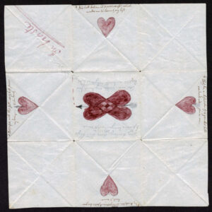 Lot 206 - UNITED STATES :Hand-drawn Intricate Secret folded Valentine letter - Image 5