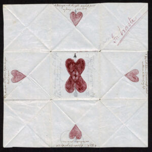 Lot 206 - UNITED STATES :Hand-drawn Intricate Secret folded Valentine letter - Image 7