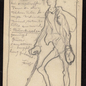 Lot 211 - AUSTRIA: 1903 Hand-drawn "Walking Vagabond" on 5h postcard - Image 1