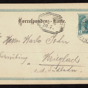 Lot 211 - AUSTRIA: 1903 Hand-drawn "Walking Vagabond" on 5h postcard - Image 2