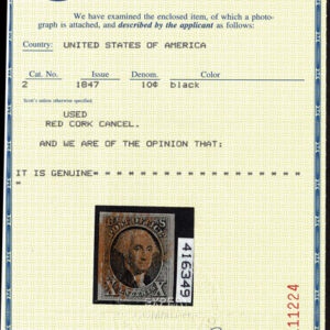 Lot 021 - UNITED STATES: 1847 10c black - Image 3