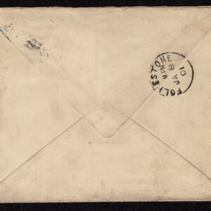 Lot 222 - GREAT BRITAIN: 1901 colorized pen and ink drawing depicting 2 partly clothed wrestlers envelope - Image 2