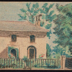 Lot 223 - GREAT BRITAIN: 1901 postal card (2 corner creases)  used to Switzerland with hand-drawn colored picture of a house - Image 1