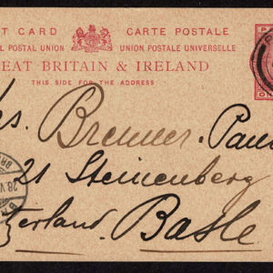 Lot 223 - GREAT BRITAIN: 1901 postal card (2 corner creases)  used to Switzerland with hand-drawn colored picture of a house - Image 2