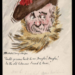 Lot 228 - GREAT BRITAIN: 1904 Local Postal Card with hand-drawn and colored old time Scottish face - Image 1