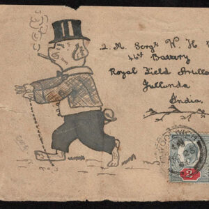 Lot 229 - GREAT BRITAIN: 1904; Ritzy dog with top hat and cigar, subtle coloring - Image 1