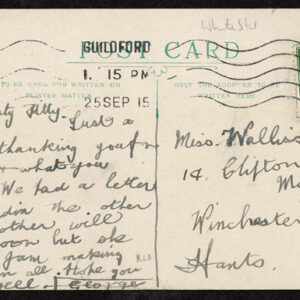 Lot 233 - GREAT BRITAIN 1915; hand-drawn and painted with water colors the TITANIC "in mid ocean" - Image 2