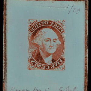 Lot 238 - SPERATI Reproduction: 1845 reversed glass clich? in orange-vermilion - Image 1