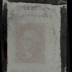 Lot 241 - SPERATI Reproduction: 1845 5c,reversed clich?  on celluloid in vermilion orange - Image 2