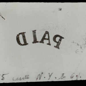 Lot 247 - SPERATI Reproduction: Cancellation, Reversed "PAID": curved arc  in black and red on celluloid - Image 1