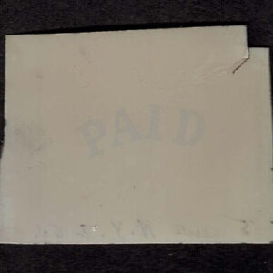 Lot 247 - SPERATI Reproduction: Cancellation, Reversed "PAID": curved arc  in black and red on celluloid - Image 4