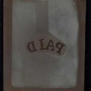 Lot 248 - SPERATI Reproduction: Cancellation,  "PAID"  curved arc  in negative on transparent celluloid - Image 2